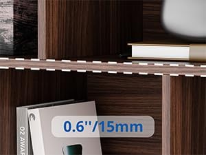 Cozy Castle Brown Bookshelf, 3-Tier Open Shelf Bookcase, 10 Cube Storage Organizer with Anti-Tilt Device, Freestanding Book Storage Shelves for Bedroom, Living Room