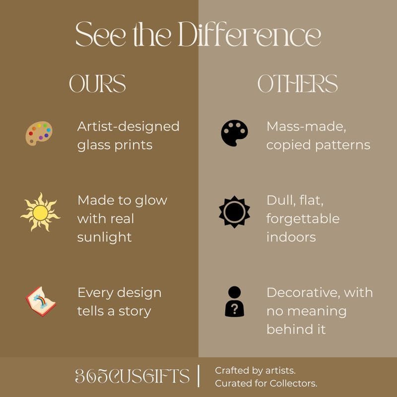 Rectangle Evil Eye Suncatcher Indoor/Outdoor Stained Glass Window Hanging Handmade Suncatchers Home Decor Garden Christmas Party Wedding Housewarming Gifts