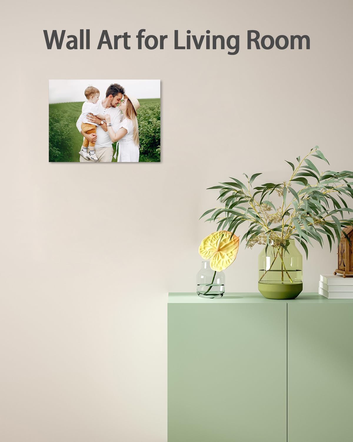Personalized Custom Canvas Wall Art, Custom Canvas Prints with Your Photos for Living Room, Bedroom, Wedding Pet Baby Family Photo Framed Wall Art, Customized Photo Gift for Family๏ผFriend๏ผLover๏ผPet