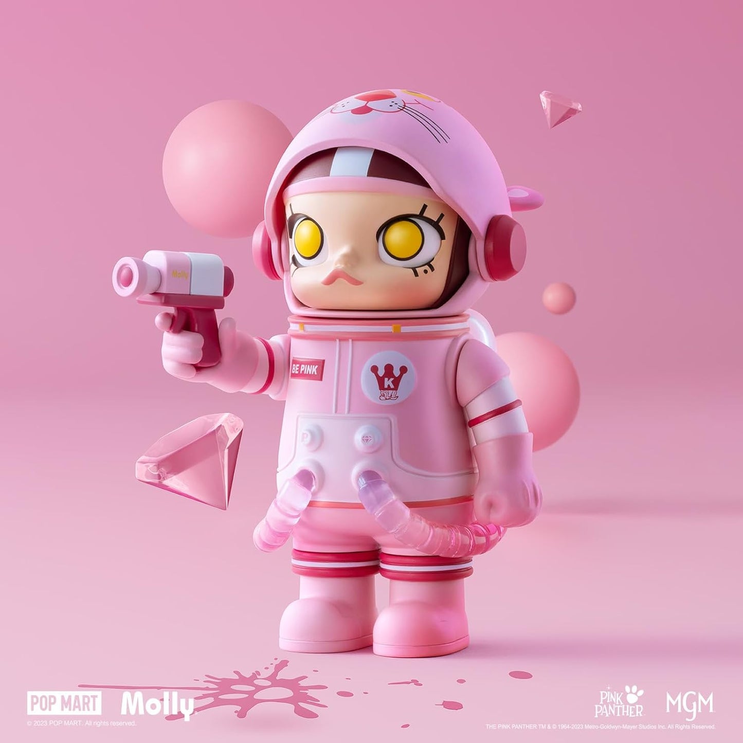 POP MART MEGA Space Molly 100% 2-B Blind Box Figures, Random Design Box Toys for Modern Home Decor, Collectible Toy Set for Desk Accessories, 1PC