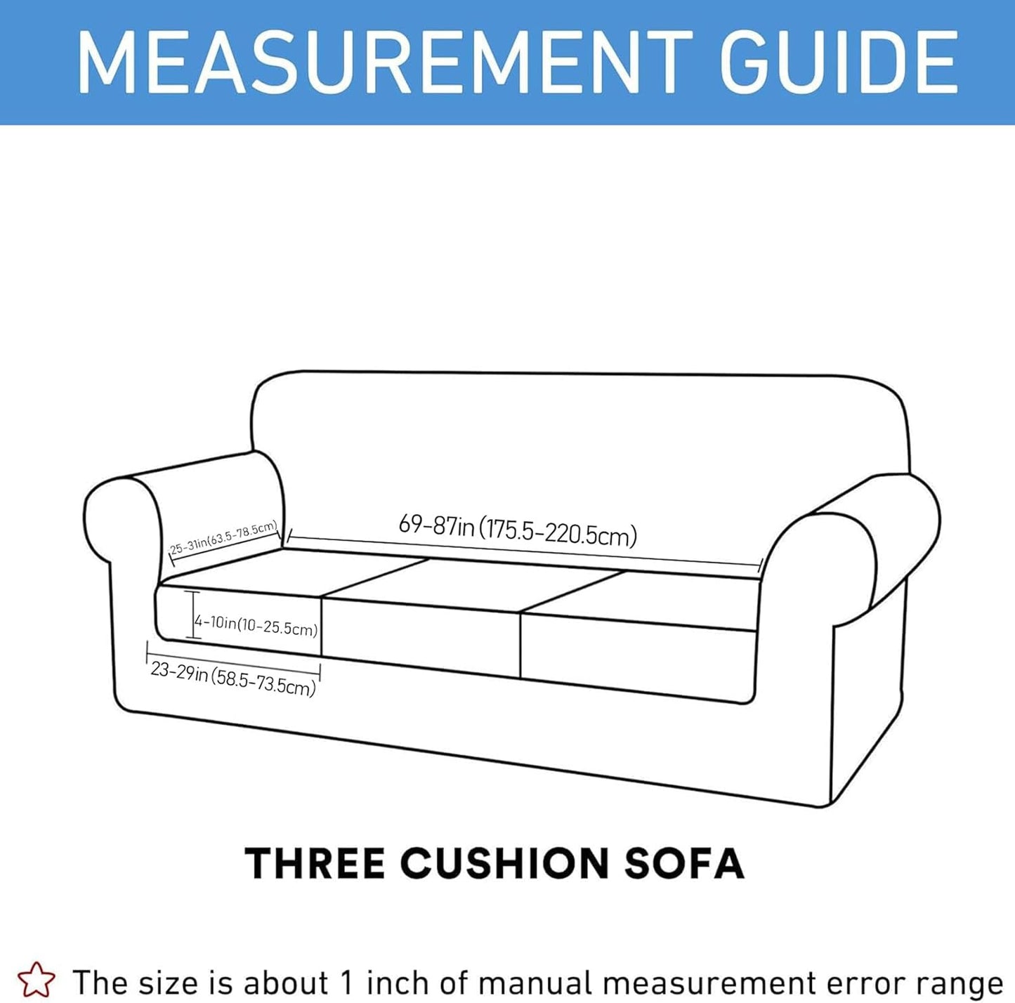 hyha Waterproof Couch Cushion Covers, Stretch Sofa Couch Seat Slipcover for Dog Washable, Non-Slip Waterproof Outdoor Cushion Covers for Patio Furniture Replacement (3 Pieces, Chocolate)