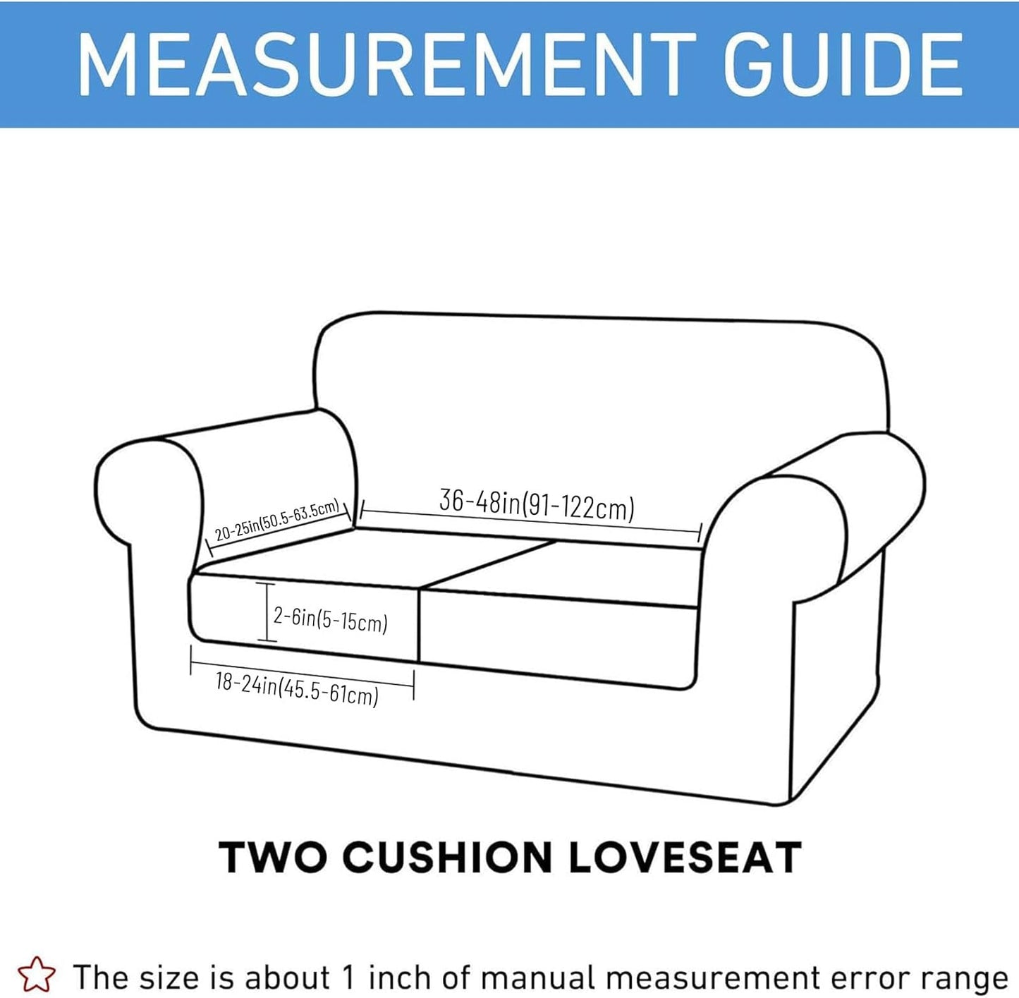 hyha Waterproof Couch Cushion Covers for Pets, Non Slip Sofa Seat Cover for Dogs Washable, Soft Thick Stretch Jacquard Fabric, Sofa Slipcovers with Elastic Bottom (2 Pieces, Taupe)