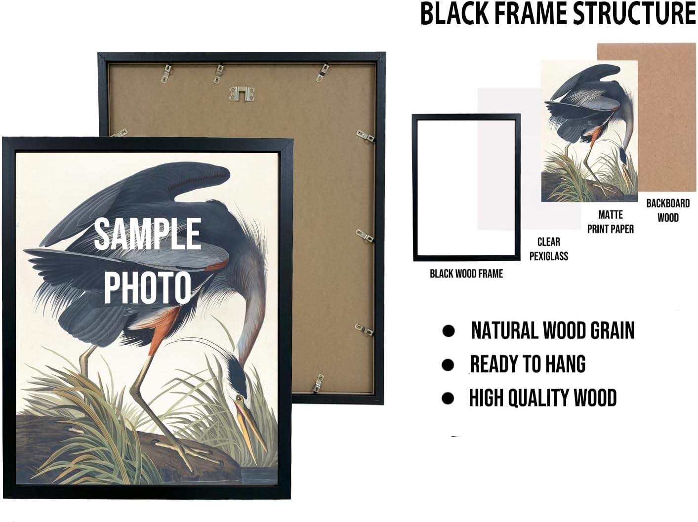 Fox and Flower Poster Art Print, Halloween Scary Vintage Wall Art Academia Spooky Painting Decoration for Horror Prints, Gothic Posters Bedroom Decor 89 (Fox and Flower, 8 x 10 inches, Black Frame)