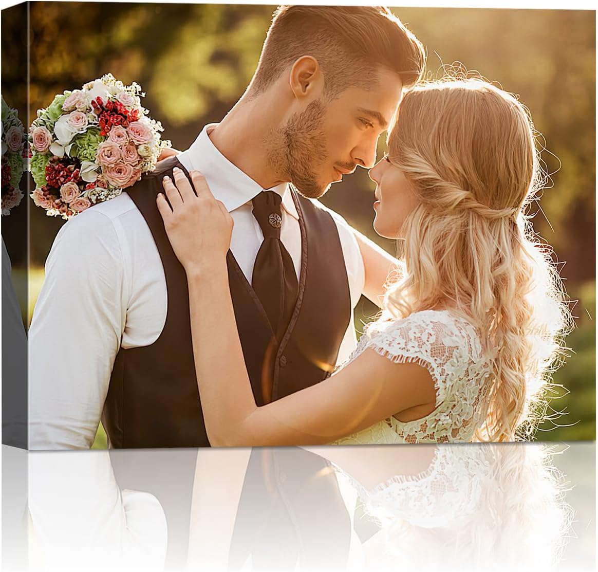 AbcCustomize Canvas Prints with Your Photos๏ผCustom Canvas Wall Art for Bedroom, Living Room, Farmhouse Decor๏ผPersonalized Gifts Canvas Prints for Family๏ผFriend๏ผLover๏ผPet