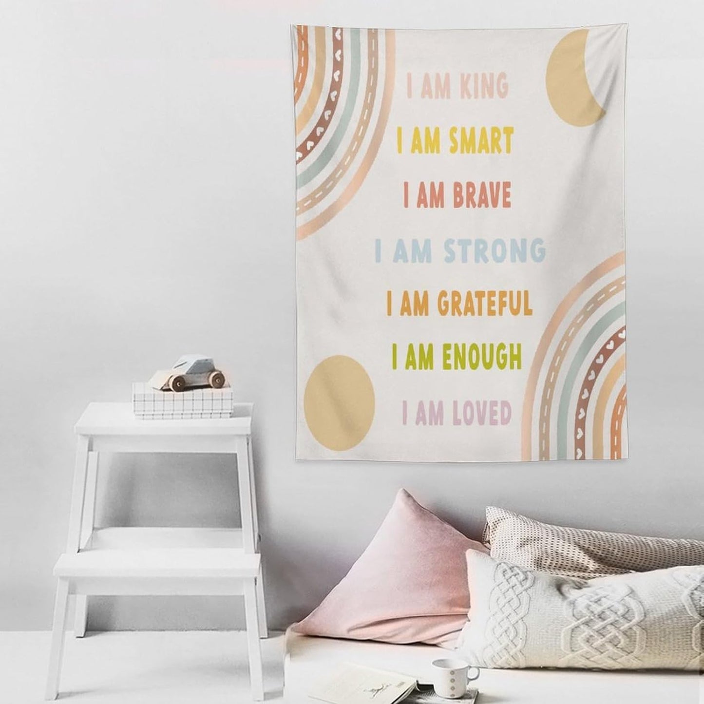 ICMOLYYENLO Boho Plant Aesthetic Tapestry, Abstract Medieval Arch Sun Home Aesthetic Wall Hanging For Bedroom Living Room Dormitory Tapestry 60x60 Inches