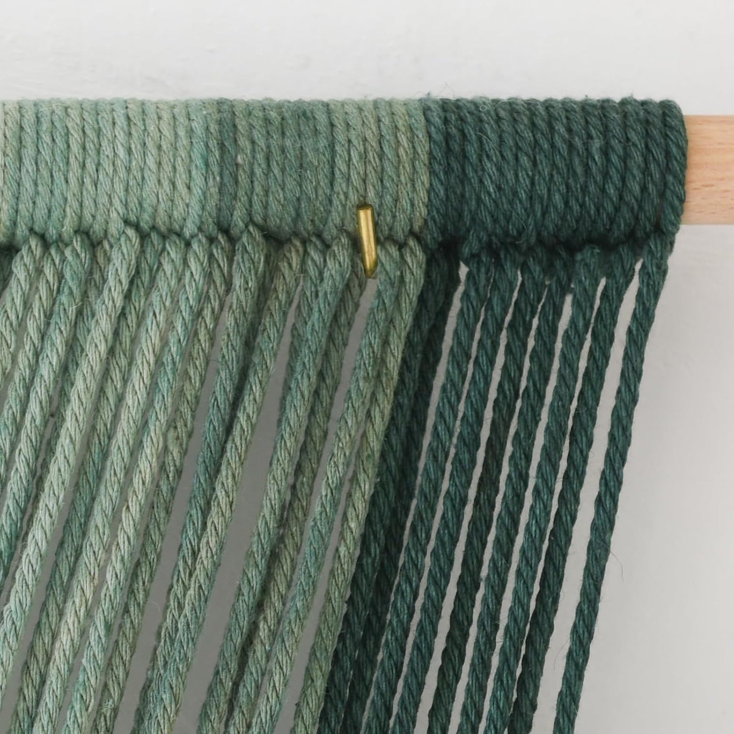 Macrame Wall Hanging Green Yarn Art Dip-Dye Boho Wall Decor Fiber Wall Art Craftsmanship Home Decor 57" W x 39" L