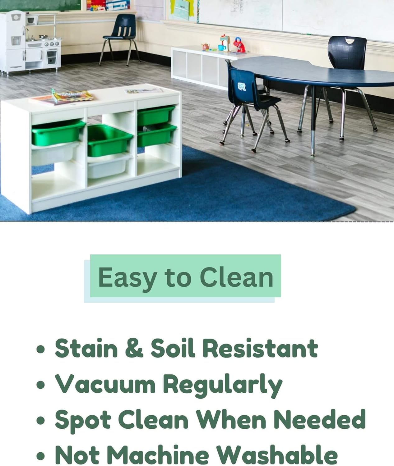 KOECKRITZ Soft and Colorful Kids Classroom Area Rugs (Passes Flammability Pill Test) Many Sizes and Bright Colors to Select from (8' x 8', Froggy)