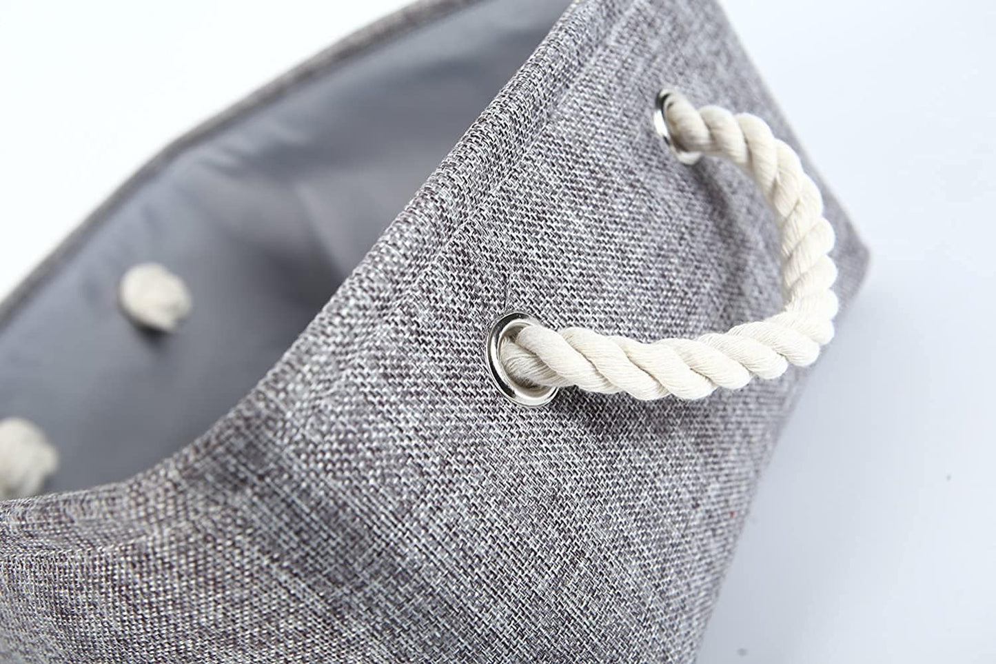 TcaFmac Organization and Storage Basket for Organizing - Large 4 Pack 16x12x8 inch Collapsible Storage Bins for Shelves, Fabric Storage Cubes for Closet Cloth Nursery Toy Books Gifts (Grey)