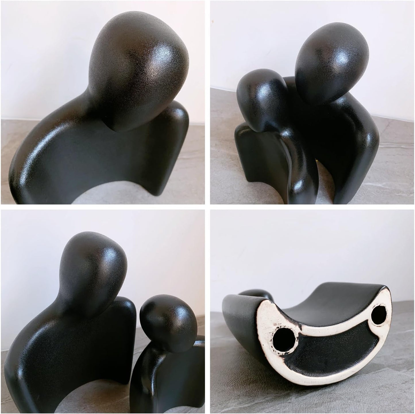 Hugging Couple Statues Ceramic Lover Figurine Embrace Characters