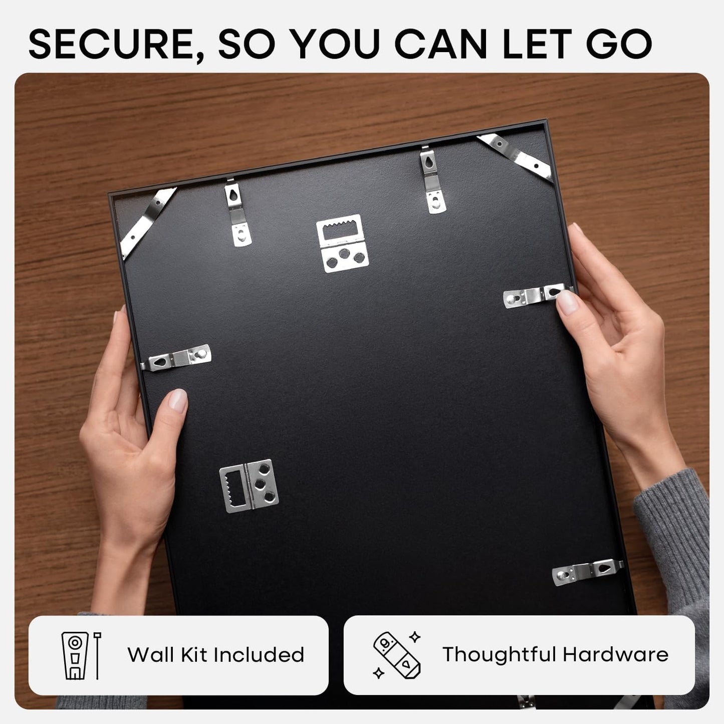 Homeforia A1 Poster Frame Black, High End Metal 23.4 x 33.1 inch Large Picture Frames with Mat 16.5 by 23.4 for Photo, A1 Size Frames Matted to A2 Print, 23.4x33.1 Thin Frame, Tempered Glass, Set of 1