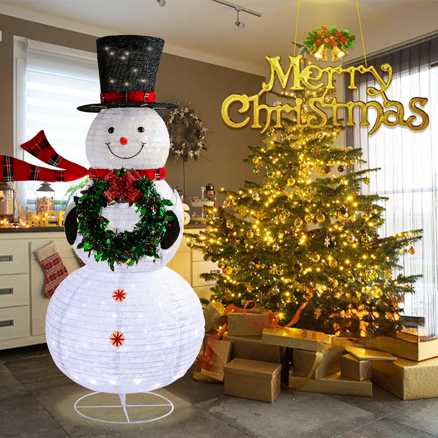 Taman 6ft Christmas Lighted Snowman Decorations Lighted Up Outdoor Lighted Holiday Displays Gift for Christmas Garden Party Yard Porch Decor