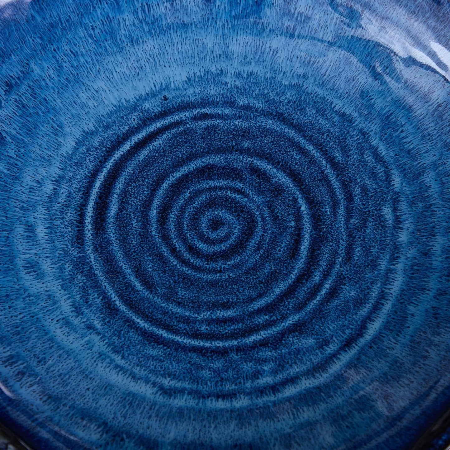 Ceramic Decorative Dish, Large Blue Pottery Decorative Bowl, Porcelain Centerpiece Tray, Key Bowl, Gift Decor Tray for Tabletop Entryway Table Living Room Dining(12'' Dish)