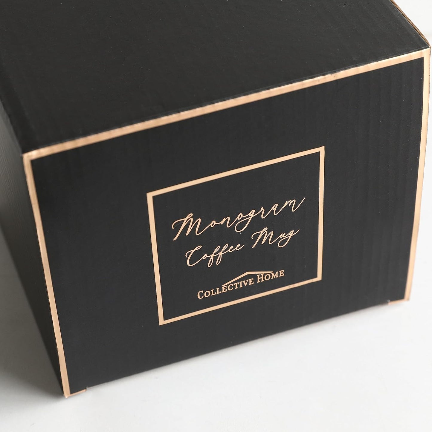 COLLECTIVE HOME - Monogram Ceramic Mugs, 15 oz Golden Initial Coffee Cups, Elegant Alphabet Tea Mugs, Elegant Personalized Mug with Gift Box, Luxurious Cups for Office and Home (t)