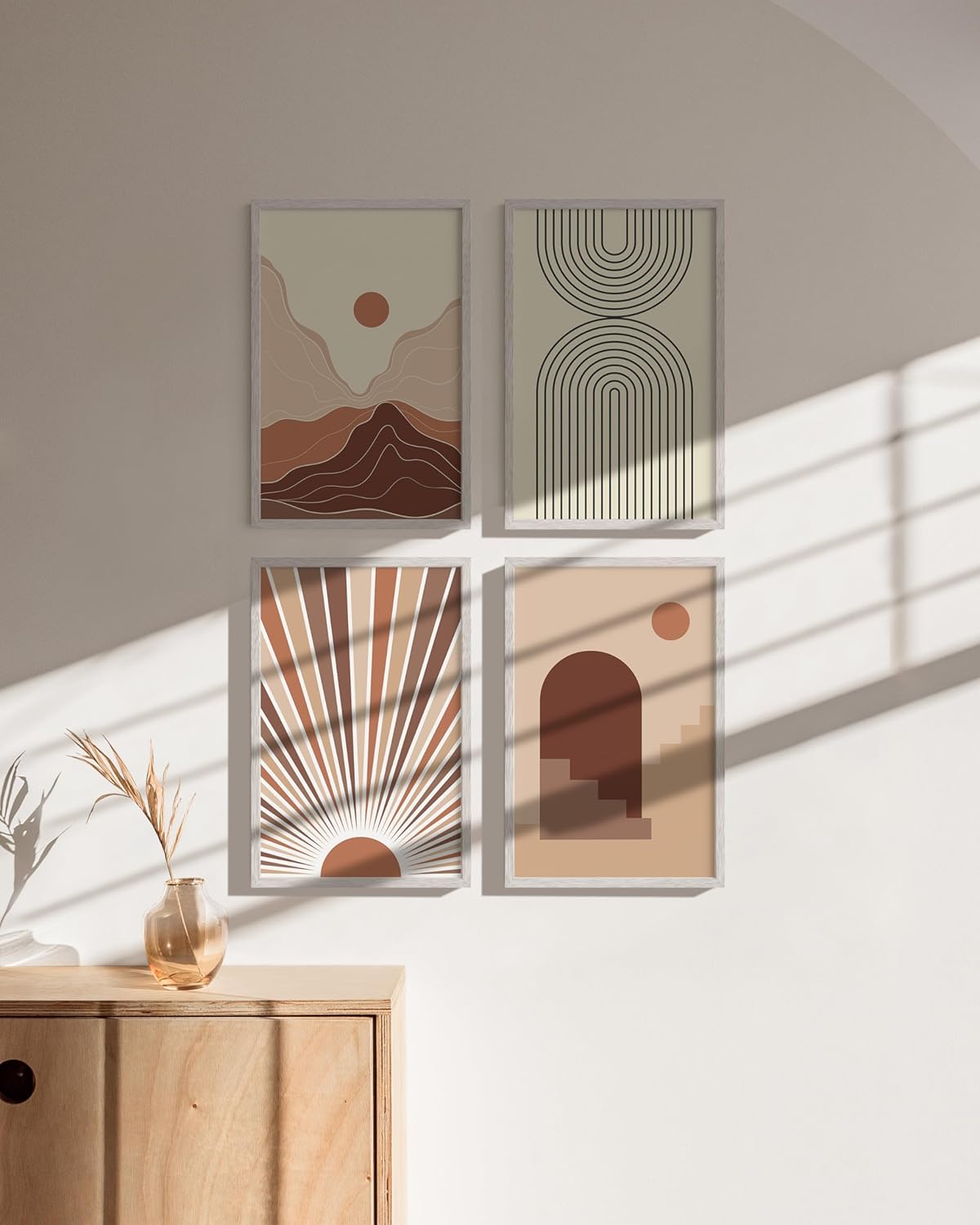 Haus and Hues 11x17 White Oak Wood Picture Frames Set of 15 - Premium Bulk Picture Frames 11x17 Bundle - Elegant Gallery Wall Frame Set for Posters, Art Display - Ideal for Wall Decor in Home & Office