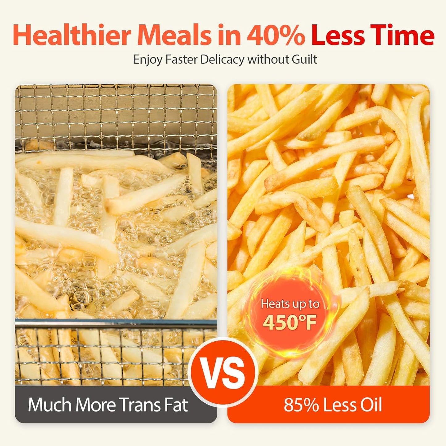 Air Fryer, Beelicious 8-in-1 Smart Compact 4QT Air Fryers, with Viewing Window, Shake Reminder, 450°F Digital Airfryer with Flavor-Lock Tech, Dishwasher-Safe & Nonstick, Fit for 1-3 People, Black