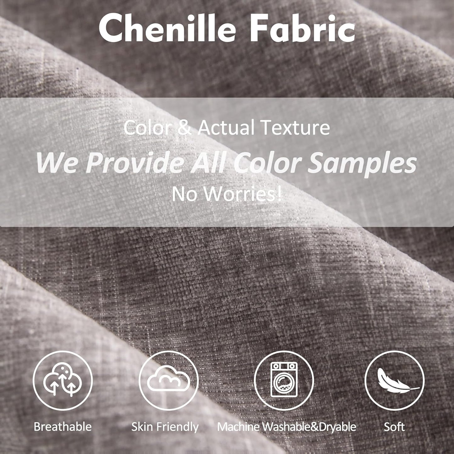 108" U Shaped Couch, Modular Sectional Sofa, 3-Seater Comfy Cloud Couch with Movable Ottoman, Deep Seat Couches for Living Room, Chenille, Slate