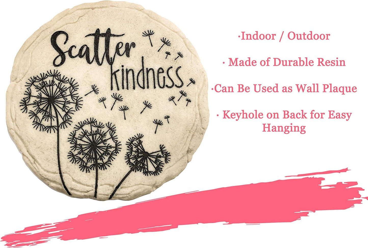 Spoontiques - Garden Décor - Scatter Kindness Stepping Stone - Decorative Stone for Garden