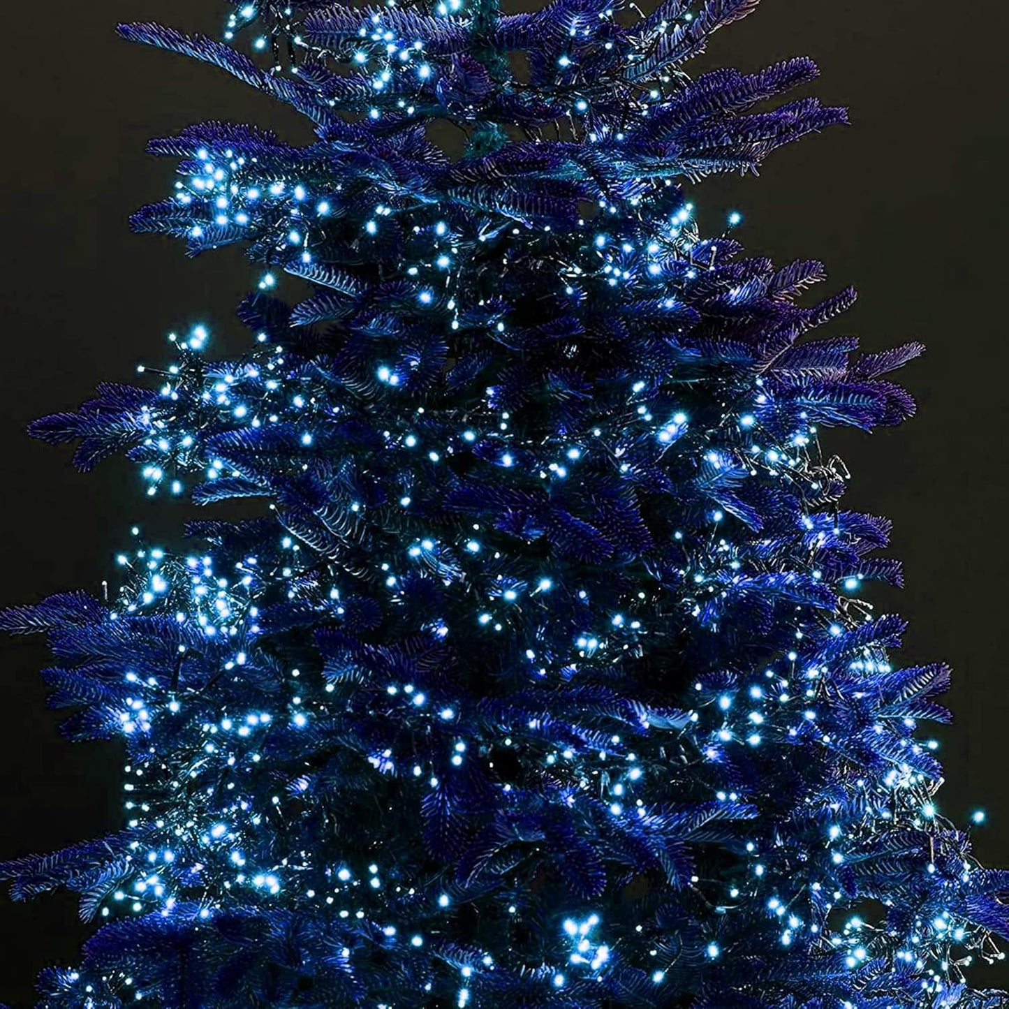 Dazzle Bright Christmas String Lights, Connectable Waterproof String Lights Green Wire with 8 Modes, Christmas Decorations for Indoor Yard Garden (Blue, 300 LED)