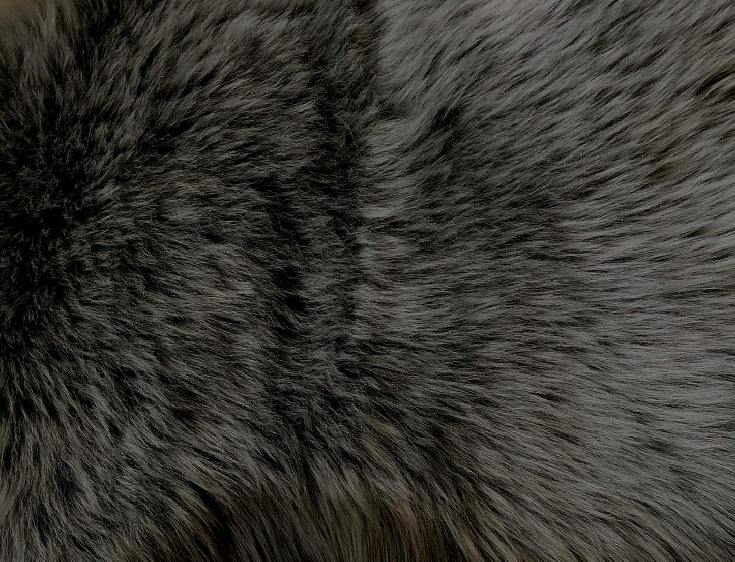 LAMBZY Faux Sheepskin Super Soft Hypoallergenic Free Shape Silky Shag Rug, Luxury Shaggy Plush Carpet for Bedrooms Living Kids Room Sofa Rugs (Dark Grey, Sexto 6 Pelts 6'x6')