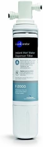 InSinkErator Stainless Steel Tank, H250MBLK-SS HOT250 System, Single-Handle Matte Black Faucet & F-2000S Premium Under Sink Water Filtration System for Instant Hot