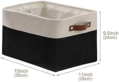 DECOMOMO Storage Bins Fabric Storage Baskets for Shelves, Linen Closet Organization Toys Nursery (Mixed Neutral, Large - 3 Pack)