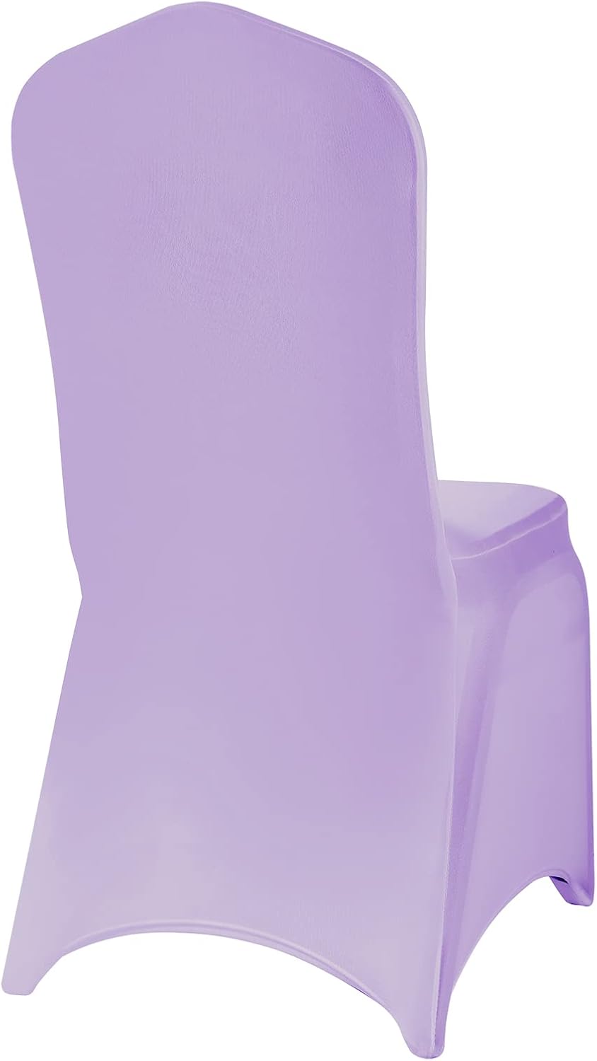 Spandex Chair Covers, 12PCS, Washable Protector for Living Room, Party, Banquet, Wedding, Hotel (Lavender)