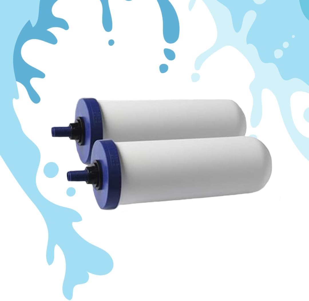 Coldstream FTO Plus Water Filter Cartridge (2 Pack) - Dependable for Easy Installation as a Berkey Replacement - Ceramic Gravity Filter For Stainless Steel Systems