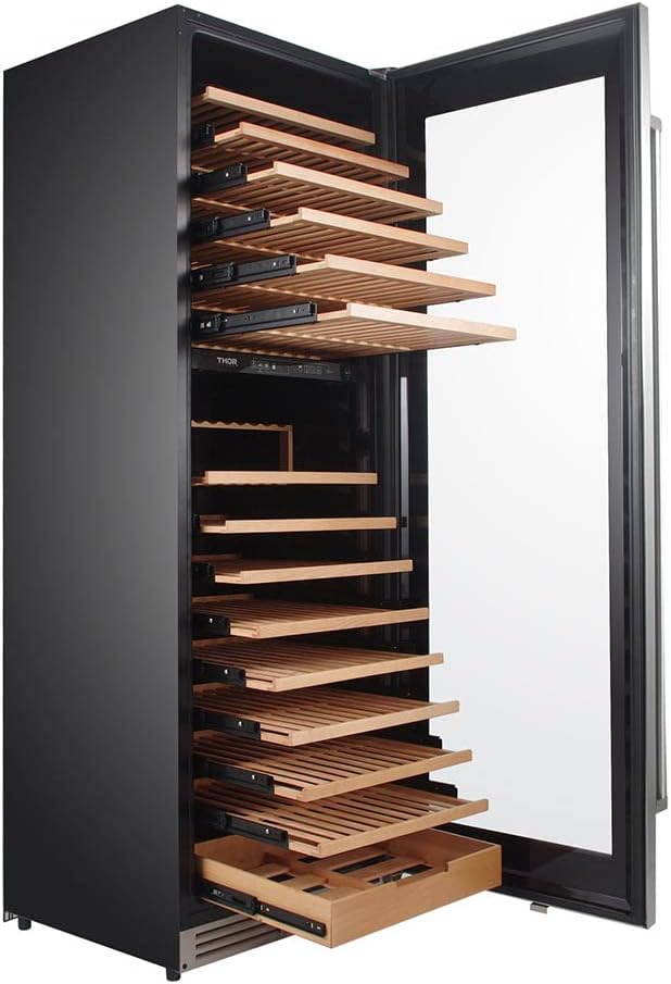 THOR Kitchen Freestanding 24-Inch Dual Zone Wine Cooler in Stainless Steel - Model TWC2403DI