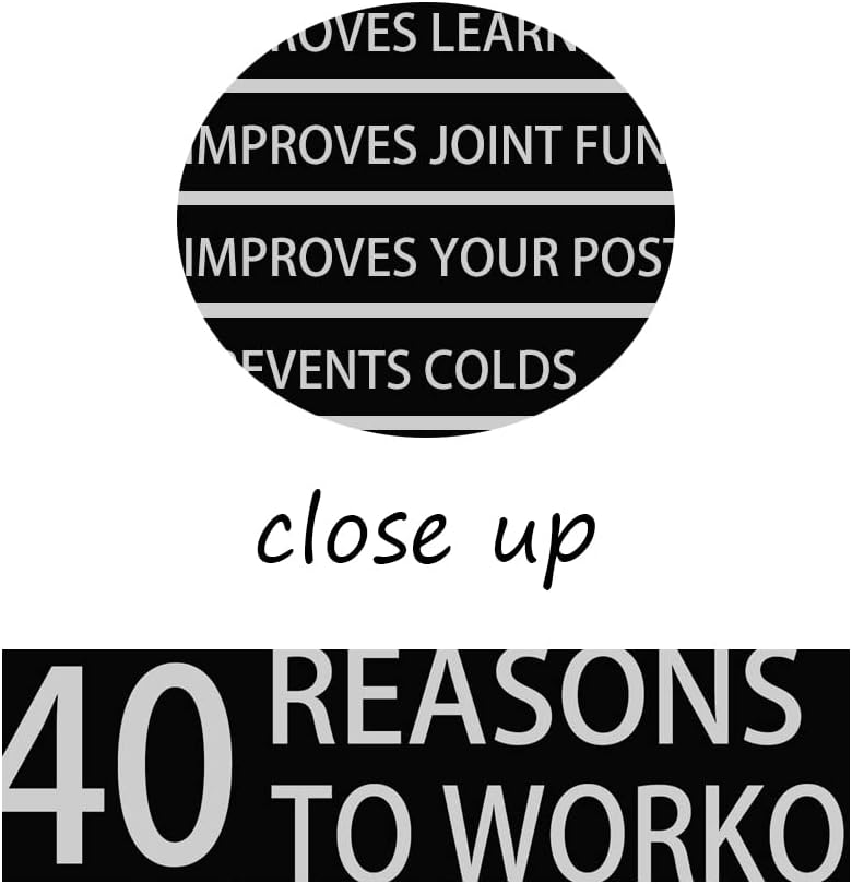 Success Inspirational Canvas Painting 40 Reasons to Workout Wall Art Motivational Poster Prints Wall Pictures for Living Room Home Decor Office Framed Ready to Hang [18''W x 24''H]