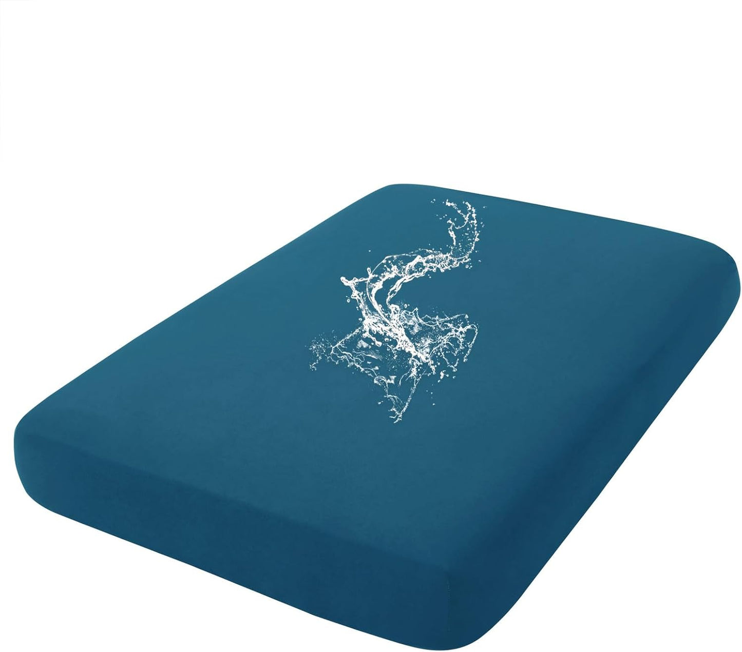 hyha Waterproof Couch Cushion Covers, Stretch Sofa Couch Seat Slipcover for Dog Washable, Non-Slip Waterproof Outdoor Cushion Covers for Patio Furniture Replacement (1 Piece for Medium, Deep Teal)