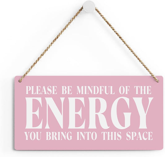 Pink Room Decor Spiritual Decoration Meditation Room Decoration Inspirational Spa Positive Affirmations Wall Decor Wood Plaque Sign Hanging Door Sign Home Office Yoga Room