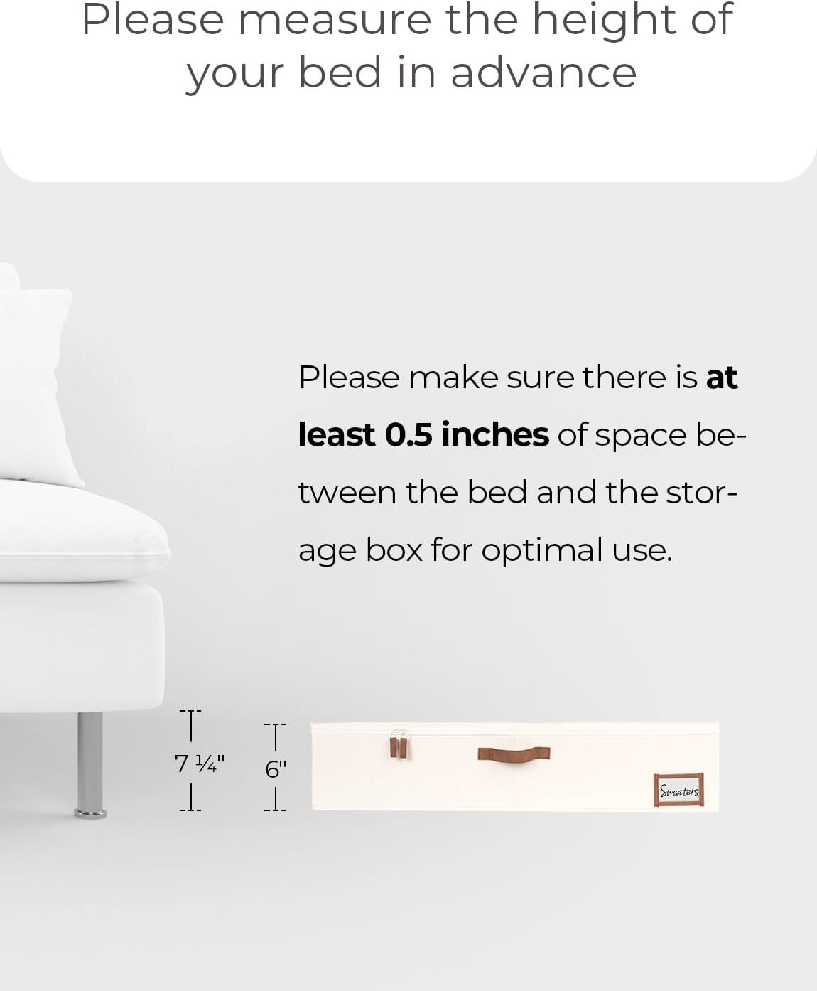 StorageWorks Underbed Storage Box, Under Bed Clothes Organizer With Sturdy Structure and Ultra Thick Fabric, Beige, 30" L x 28" W x 6" H, 2 pack