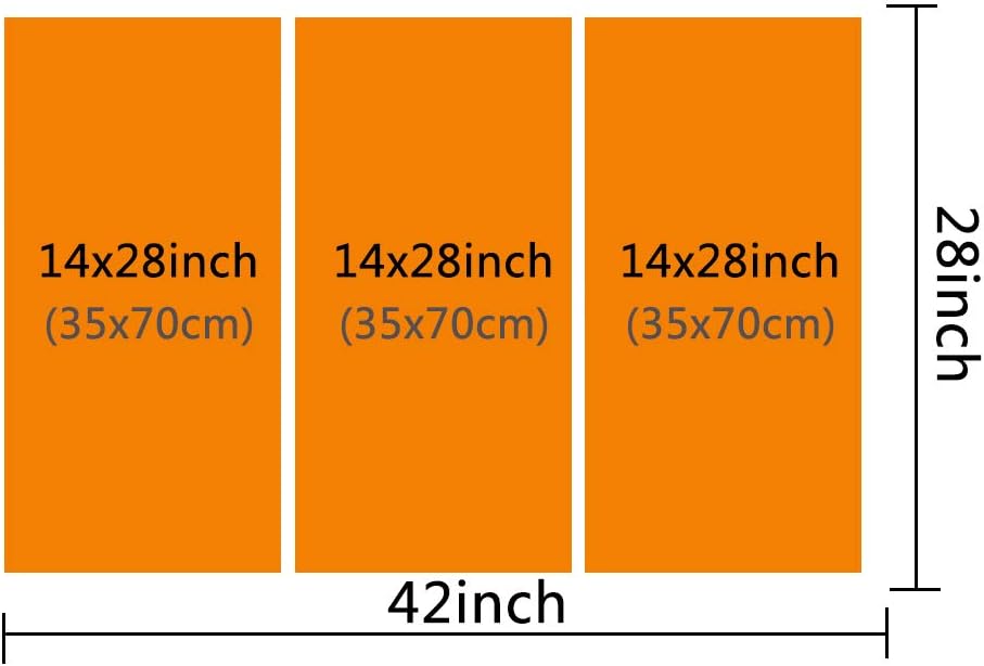 TUMOVO Orange Sports Car On Seascape and Skyline Wall Art Painting The Picture Print On Canvas Racing Car Pictures for Home Decor Decoration Gift - 28 x 14inch x 3 panel