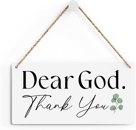 SENJIAN Christian Home Decor Christian Wall Art Rustic Bible Verse Sign Scripture Printed Wood Sign Wall Art Religious Sign for Home Office Bathroom Bedroom