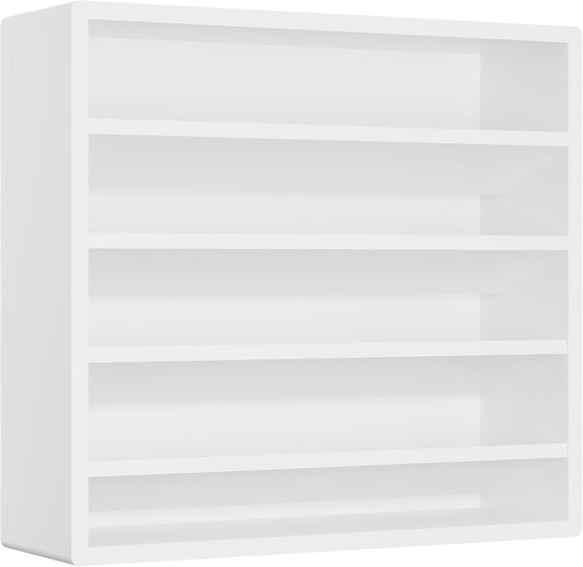 Orimade 4 Tier Spice Rack Organizer for Cabinet, Freestanding Bamboo Seasoning Rack for Countertop, Cupboard, Pantry, Kitchen, 13.18 x 4.13 x 12.2 inches(Spice Jars Not Included), White