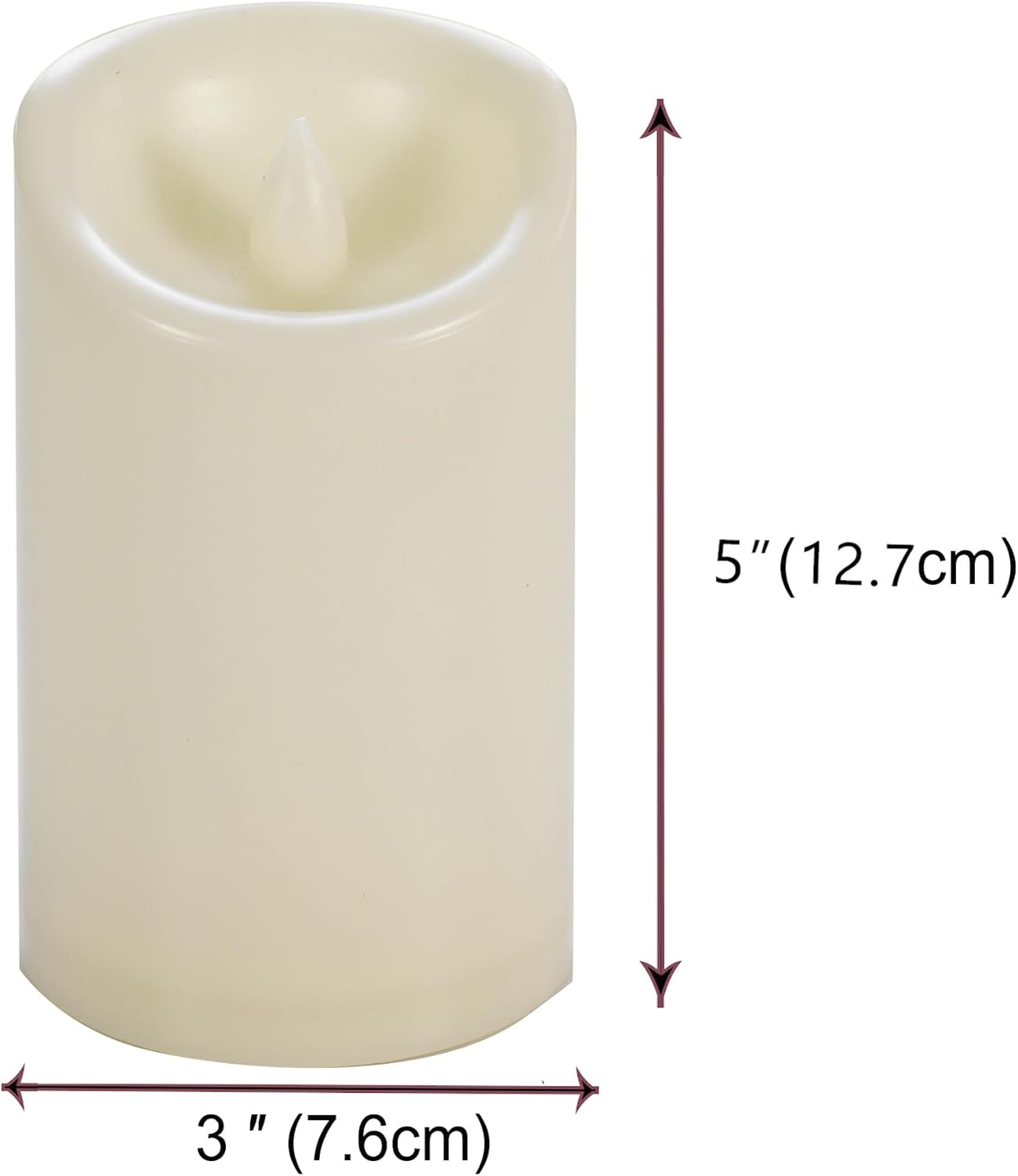 CANDLE CHOICE Waterproof Outdoor Battery Operated Flameless Candles with Timer Flickering Plastic Resin Electric LED Pillar Lights for Lantern Patio Garden Wedding Party Decorations 3x5 Inches 2 Pack