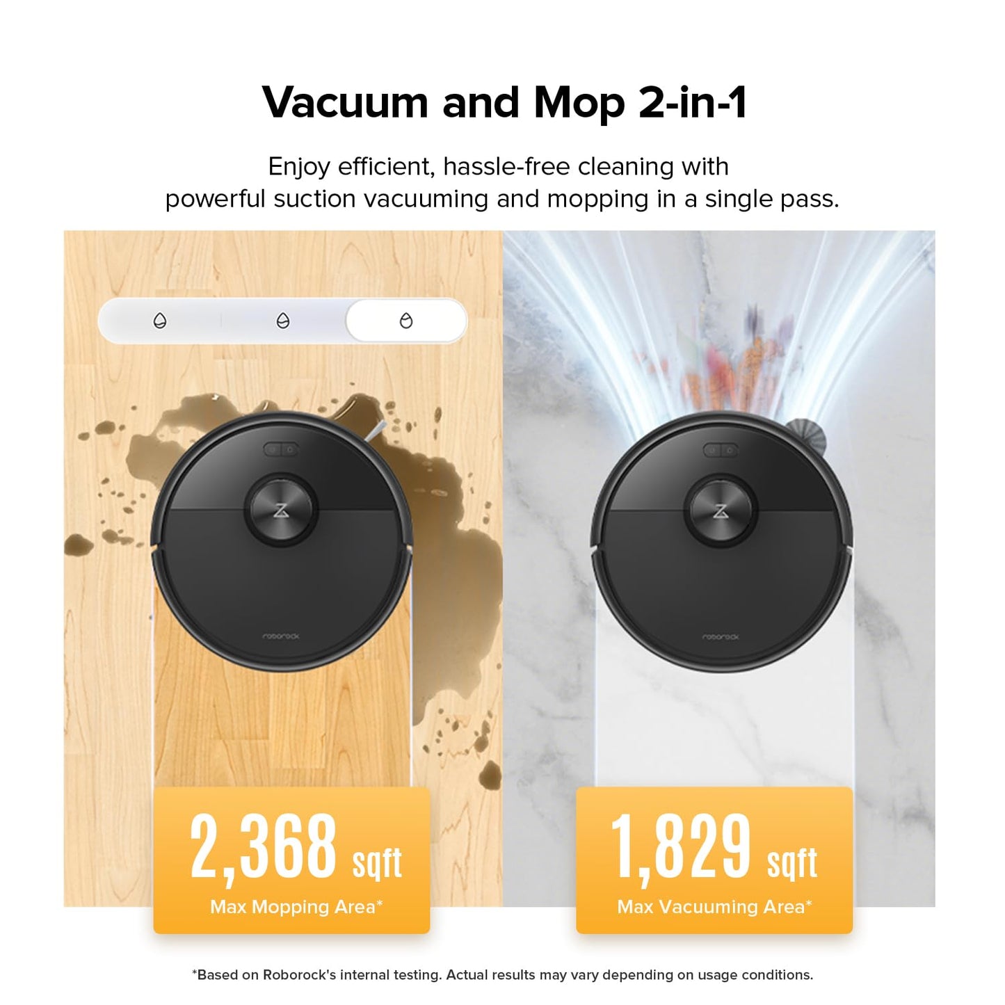 roborock Q7 M5 Robot Vacuum and Mop Combo, 10,000Pa HyperForce Suction, Robotic Vacuum Cleaner, Dual Anti-Tangle System, APP-Controlled Mopping, LiDAR Navigation, for Pet Hair and Carpet, Black