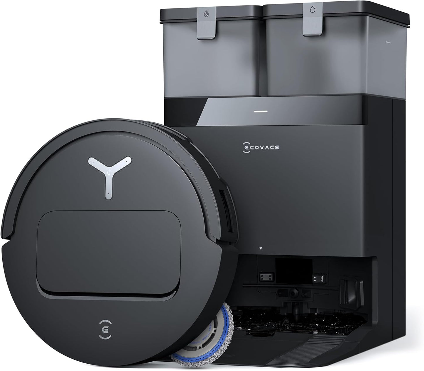 ECOVACS DEEBOT T50 PRO Omni Robot Vacuum and Mop, 3.19” Ultra-Slim, 15,000Pa Suction, ZeroTangle 2.0, TruEdge Edge Cleaning, AIVI 3D Obstacle Avoidance, Auto Mop Wash & Dry, Self-Emptying