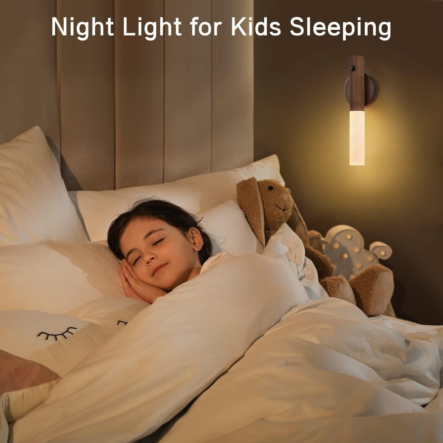 Montford Wall Sconces Set of Two Battery Operated, Motion Sensor Night Light Magnetic Wall Light Rechargeable, Peel and Stick Lights for Hallway