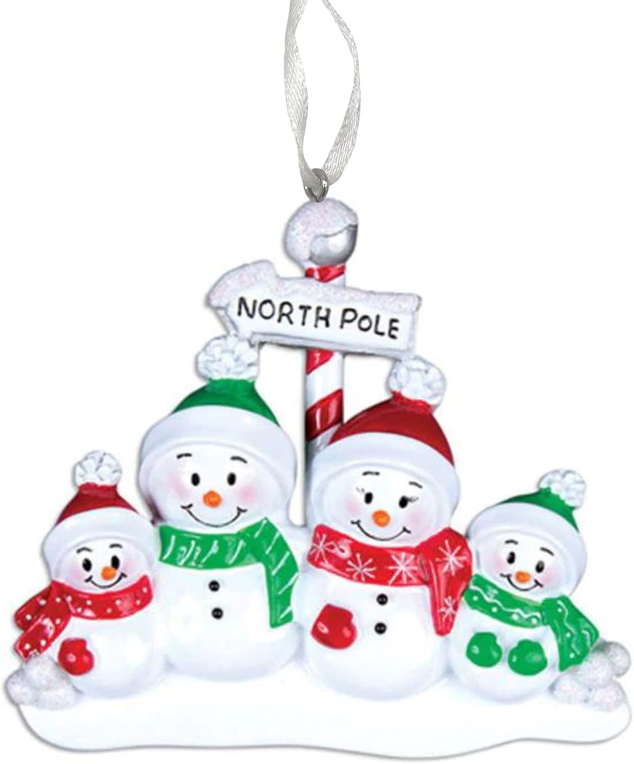 2025 Family Christmas Ornament – Personalized Ornament for Families – Custom Snowman Family Ornament – Holiday Tree Decoration Keepsake Gift (Snowman Family of 4)