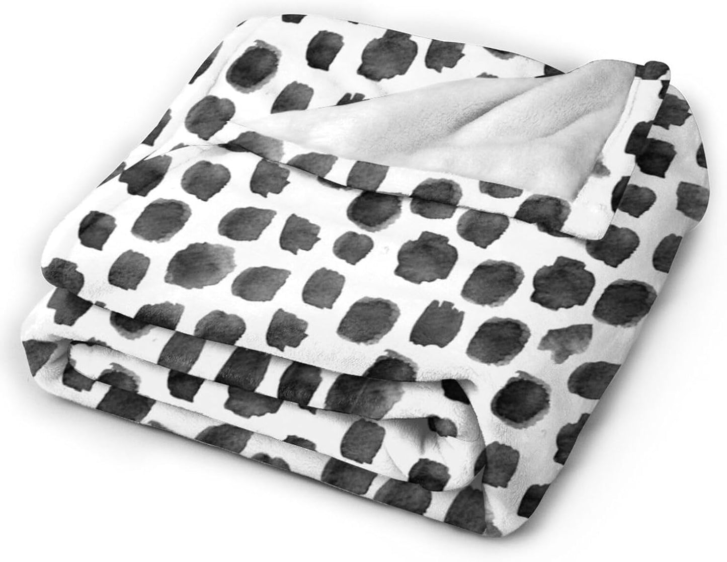 HGOD DESIGNS Watercolor Polka Dot Flannel Fleece Bed Blanket Throw Blanket Lightweight Cozy Plush Blanket for Bedroom Living Rooms Sofa Couch 50"x60"
