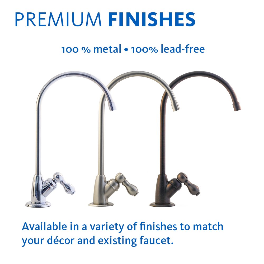 Aquasana Under Sink Water Filter System - Reduces PFAS, Lead, & Chlorine in Drinking Water - Under Counter Claryum Filtration for Kitchen - 3-Stage - Chrome Faucet - AQ-5300.56