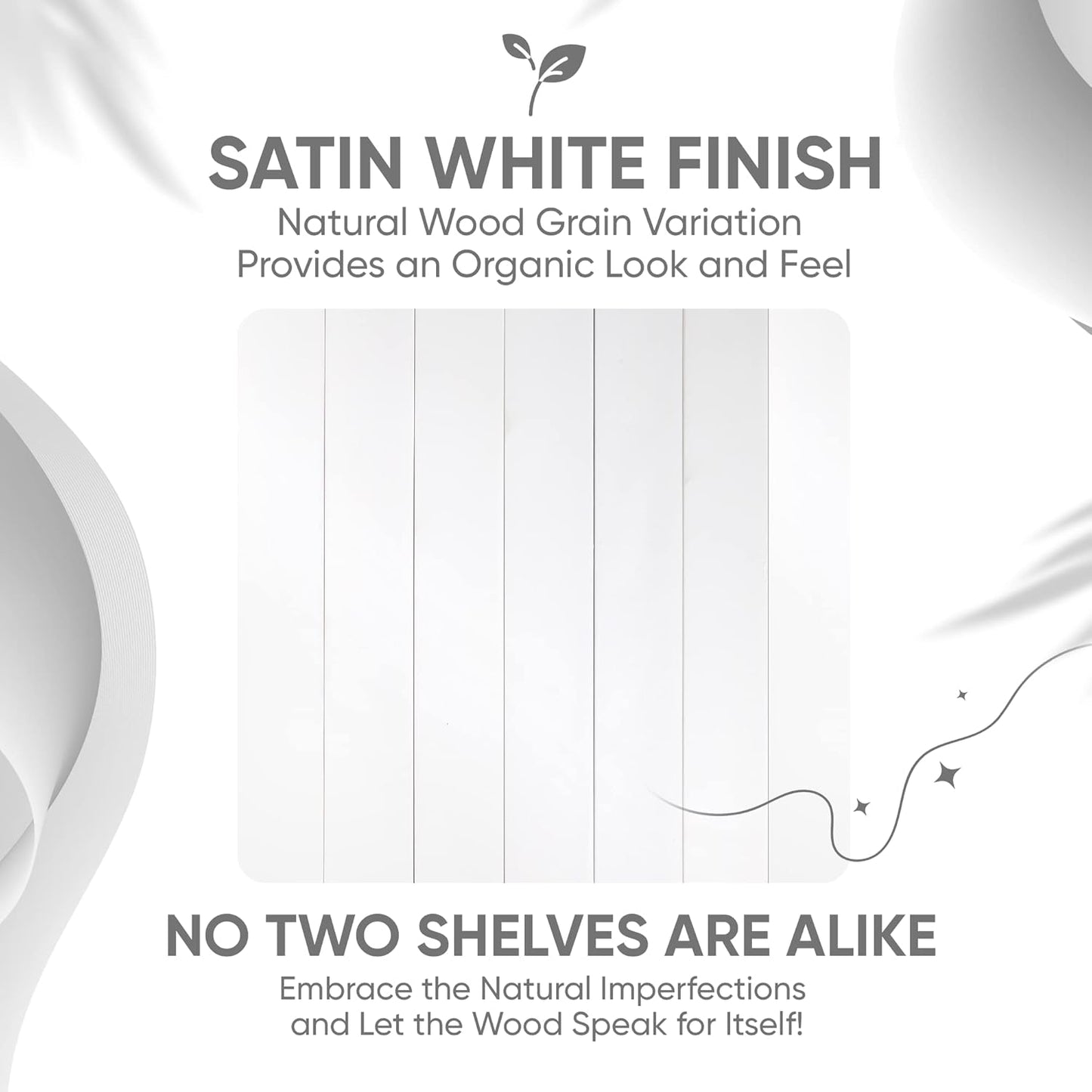 Homeforia White Floating Shelf 18 inch, High End Solid Real Wood 18inch Bathroom Floating Shelves for Wall Mounted, White Wooden 18in Floating Shelves, Heavy Duty Bracket, 18 X 6.5 X 1.75 in, Set of 3