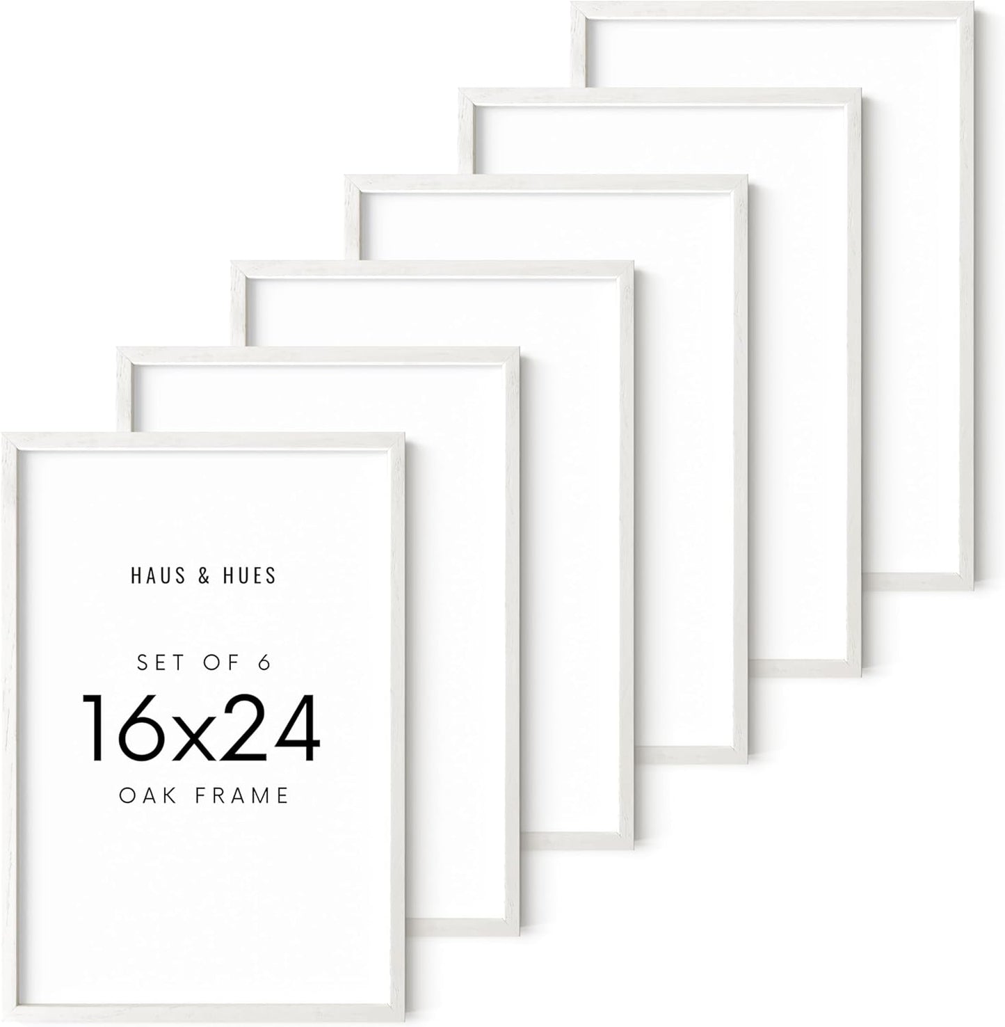 HAUS AND HUES Standalone White Oak Frame Set of 6-16x24