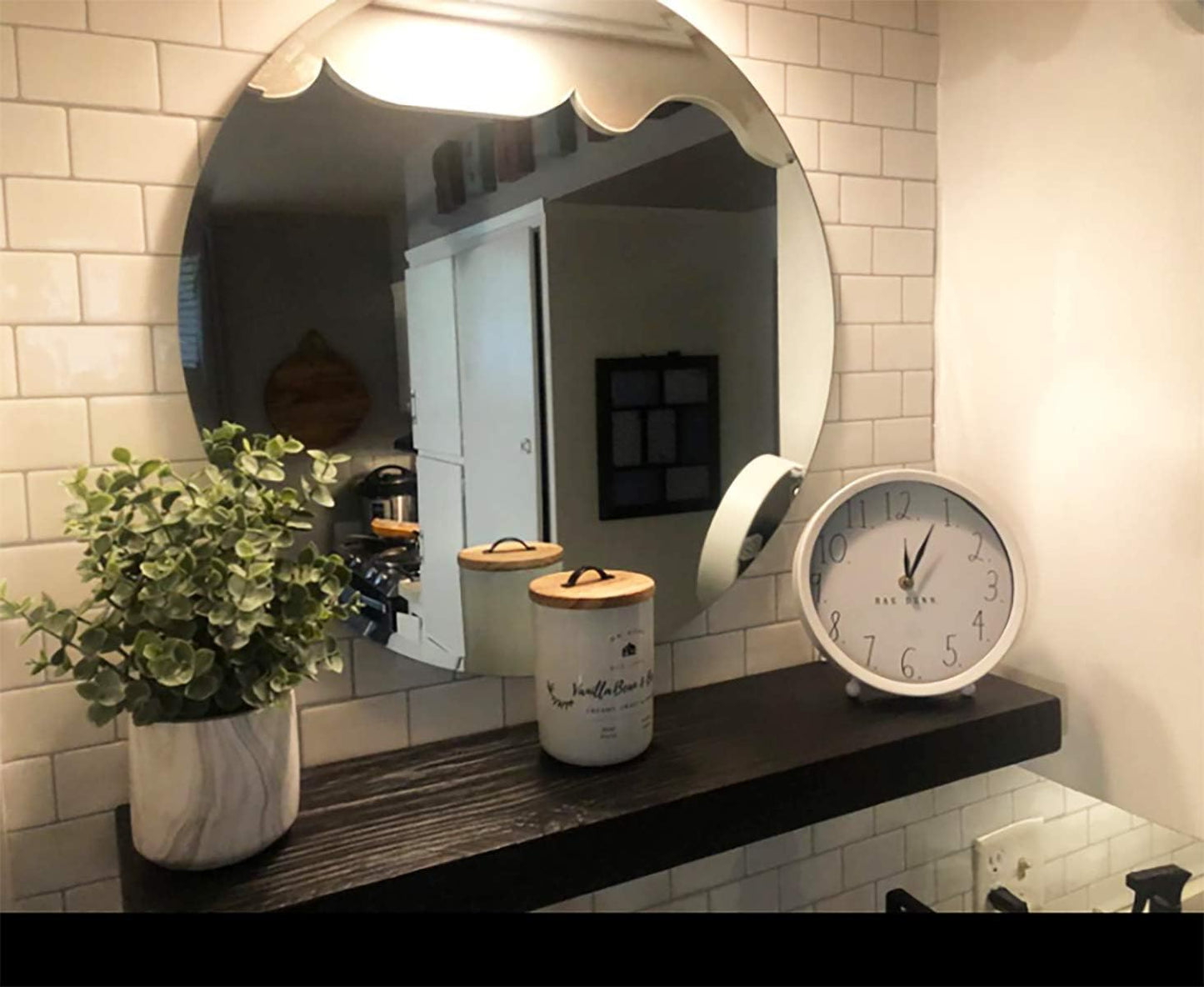 Joel's Antiques 48 Inch Wooden Floating Shelves for Wall - 48x8x2 in - Made of Natural Wood - Long Heavy Duty Rustic Wall Shelves for Bedroom - Perfect for Living Room, Kitchen - Mocha