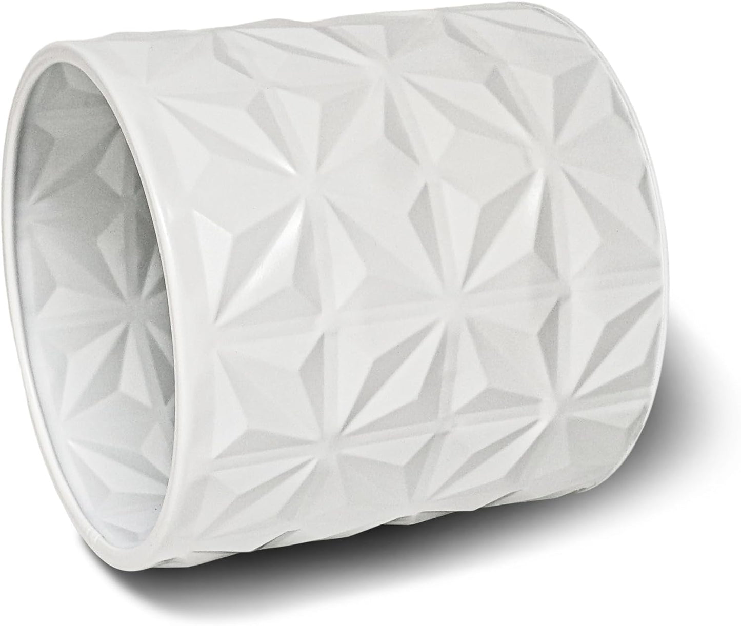 ARNIS Modern Planter Pots, Set of 2 Large Planters with Stand, Decorative Planters, Metal Pots with Drainage Holes for Living Room, Office, Garden or Balcony, 8.25 &10.5 Inch, Matte White