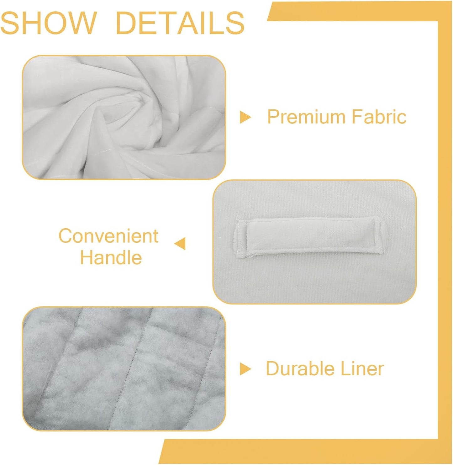 MeMoreCool Round Stuffed Pouf Ottoman Foot Rest, Floor Pouf Foot Stool with Soft Foam Chunk Filling, Small Round Ottoman Footstool Circle Footrest for Living Room, Off-White