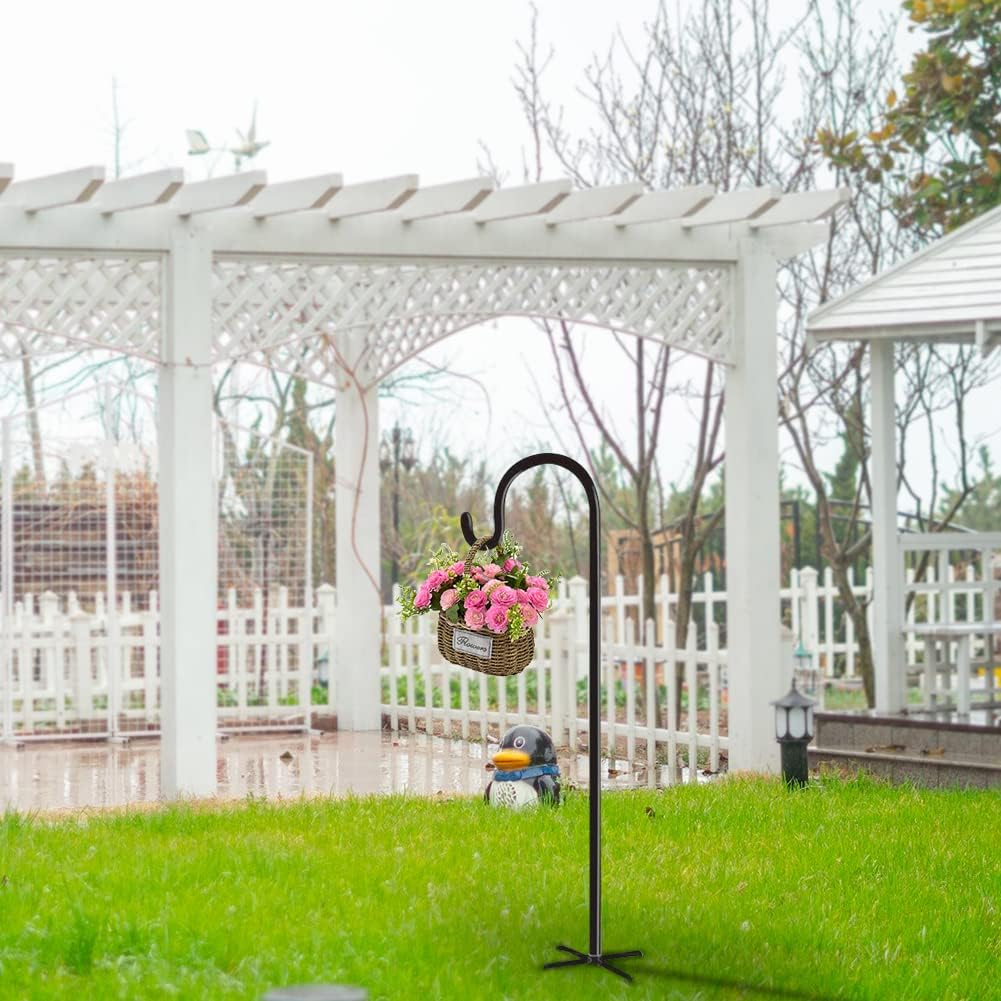 Shepherd Hooks Outdoor 36 Inches for Lanterns Heavy Duty Shepherd Stand Plant Hanger Yard Hooks for Solar Lights,Bird Feeder,Wedding,Mason Jar,Planter Pot
