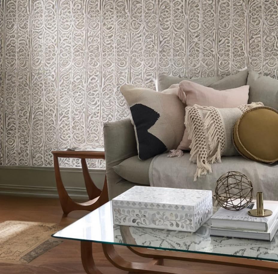 Decorative Storage Box Of Mother Of Pearl Inlay Floral Design Wooden Storage Box For Home Decoration For Living Dining & Bedroom (White_9x6x3.5 inch)