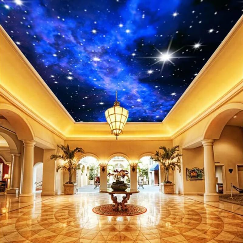 Custom Galaxy Murals Stars Wallpaper Natural Landscape Night View Ceiling Wall Paper for Living Room 3D Wall Mural